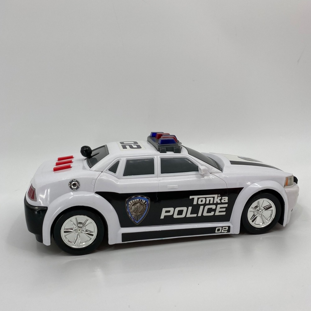 Tonka Police Cruiser 02 Toy Car White Black Large Scale Light Up Vehicle 07723